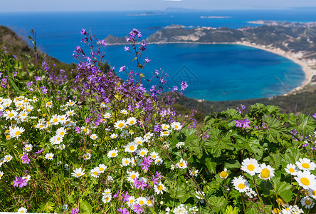 卡西欧希腊的科孚岛景观背景