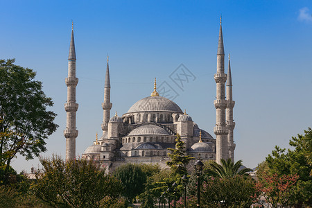 土耳其伊斯坦布尔的蓝色清真寺苏丹清真寺图片