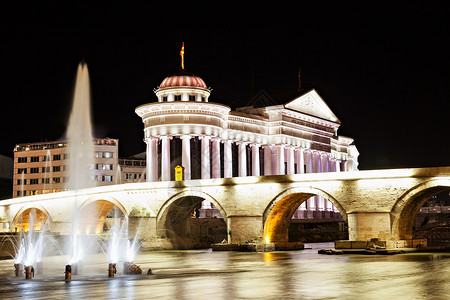 马其顿广场马其顿斯科普里的主要广场背景