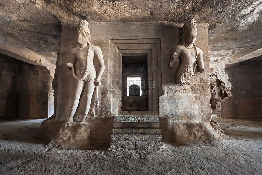 印度马哈拉施特拉邦孟买附近的象皮坦塔岛洞穴图片