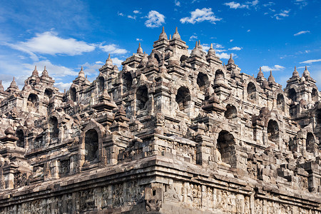 印度尼西亚爪哇岛Borobudur寺的细节高清图片