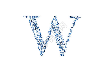 小泡泡水的字母w图片