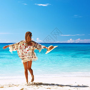 莎朗刘易斯马赛尔的海滩上萨龙的女人背景