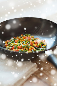 烹饪,食物家庭锅与蔬菜图片