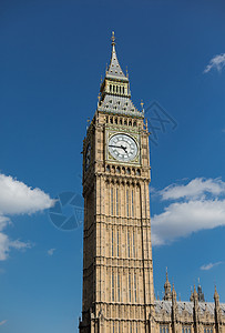 英国,伦敦大本钟,伦敦议会大厦的大钟楼及其钟高清图片