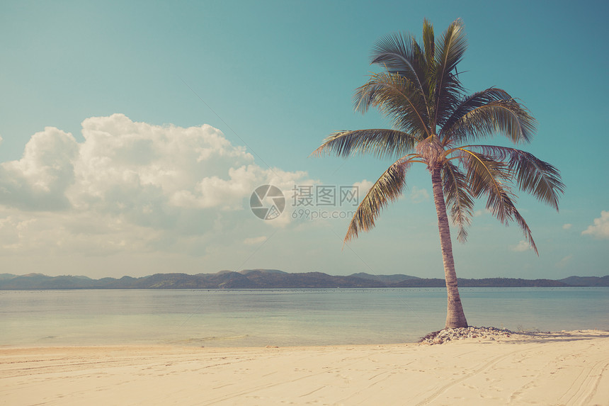 美丽的热带海滩上,用个美丽的热带海滩与白沙图片