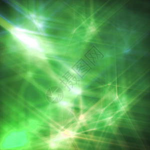 绿色星星的抽象背景图片