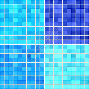 x9套纹理蓝色瓷砖地板插图图片