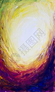 油画抽象背景与光线中心个深色的漩涡图片