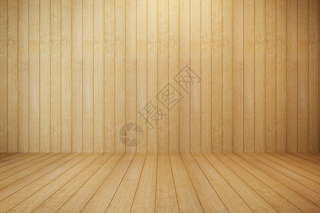 空房木墙木地板图片