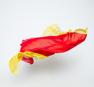 抽象的红色黄色物飞行,工作室拍摄,元素图片