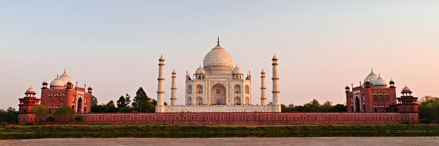 泰姬陵日落,阿格拉,印度图片