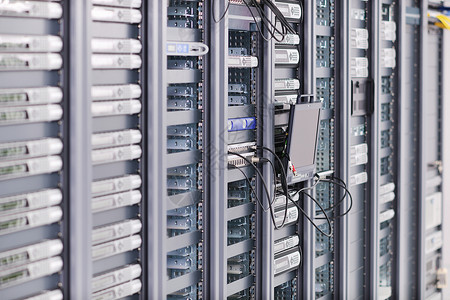 互联网网络服务器机房,配电脑架数字电视数字接收器背景