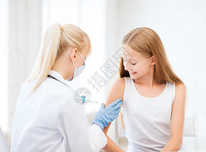 医疗保健医疗医生医院给孩子疫苗麻醉师高清图片素材