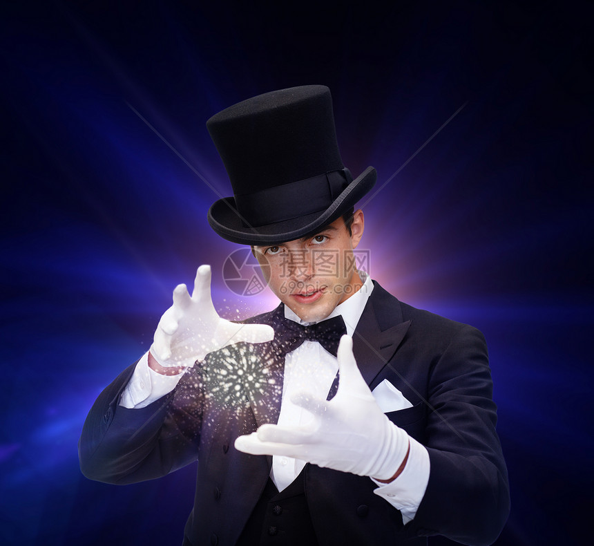 魔术,表演,马戏,表演魔术师顶帽表演魔术图片