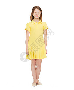 幸福,童人的微笑的小女孩穿着衣服图片