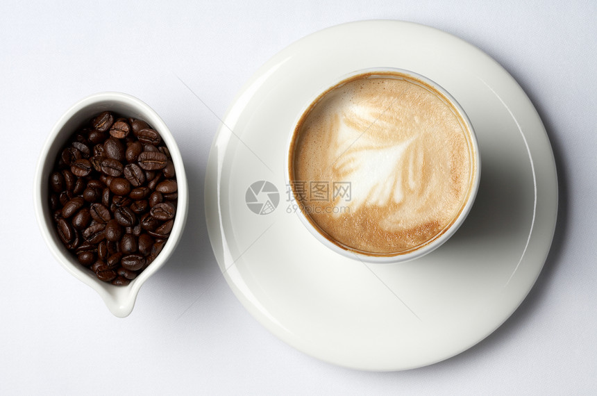 咖啡咖啡杯哥伦比亚咖啡豆图片