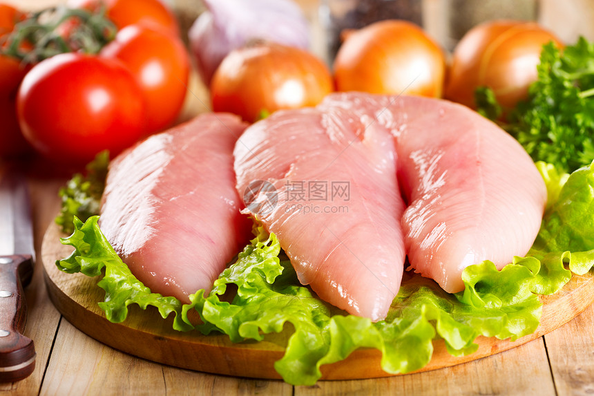 鸡胸肉和蔬菜图片
