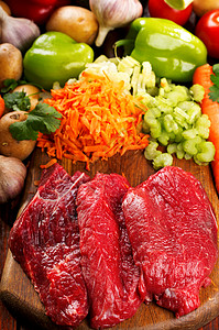 生肉新鲜蔬菜图片