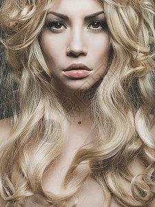 美丽的女人的照片,金色的头发头发延伸,头发图片