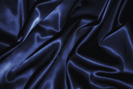 深蓝色丝绸的质地背景