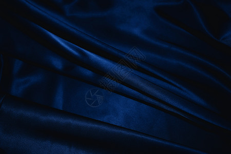 深蓝色丝绸的质地背景