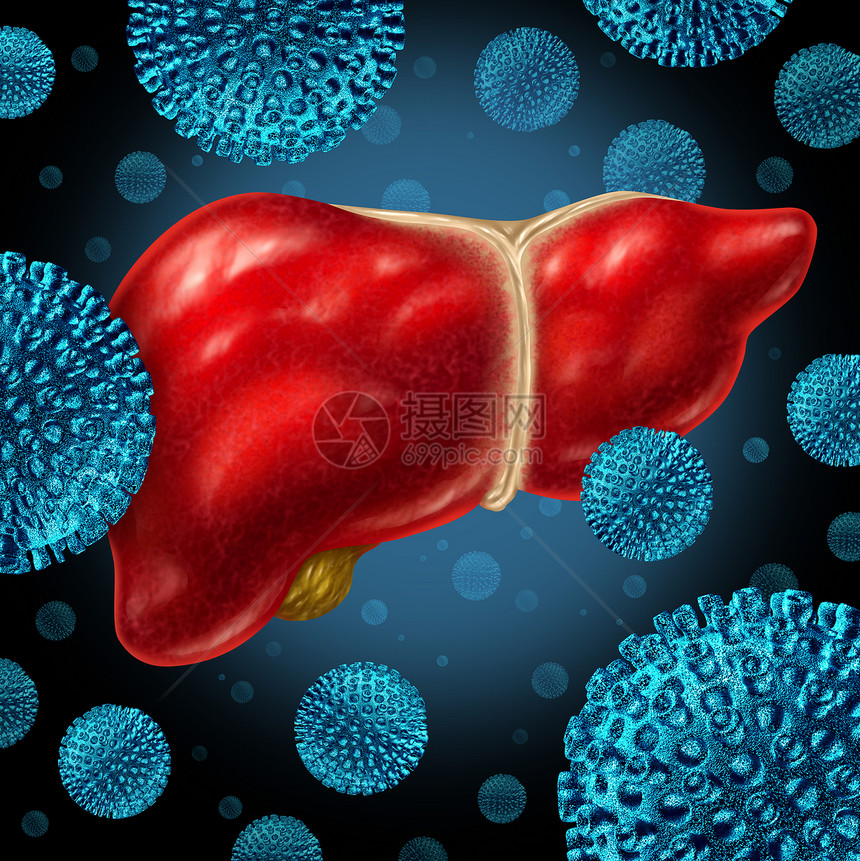 肝脏感染人类肝脏感染肝炎病的医学,病疾病引炎症症状图片