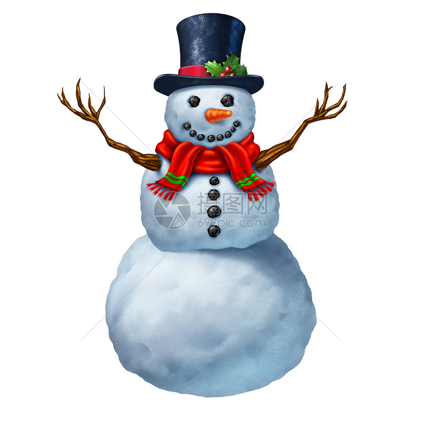 雪人角色被隔离白色背景上,传统的神奇冬季庆祝图标节日的季节标志,用于下雪降雪游戏活动图片