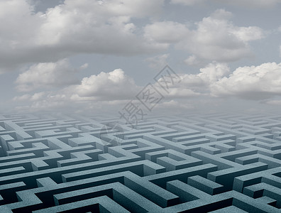 迷宫背景抽象迷宫透视场景三维插图图片