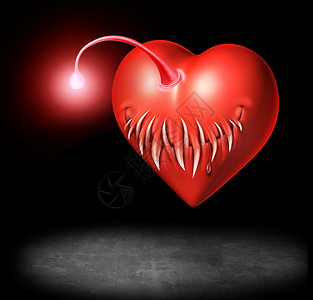 爱的危险传播疾病STD风险医学,个情人节的心脏形状为垂钓鱼三维插图图片