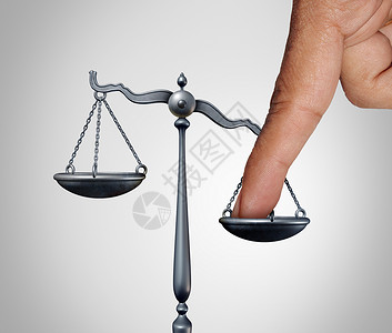 提示司法的尺度,个人的手指,影响法律制度,以优势与三维插图元素图片