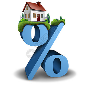抵押贷款利率住宅住宅房地产银行贷款百分比的个三维说明图片