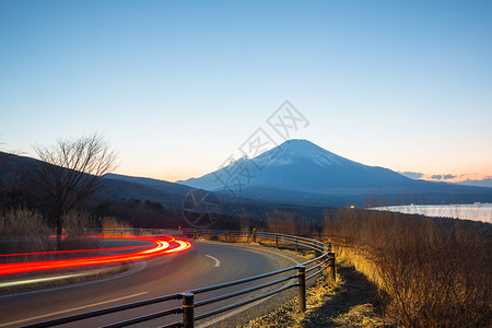 富士富士山黄昏山中湖山梨日本图片