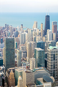 芝加哥市中心的鸟瞰图图片