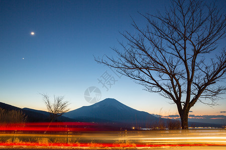 富士富士山黄昏山中湖山梨日本图片