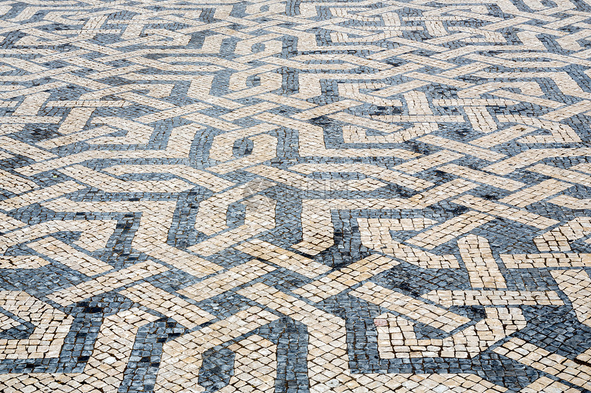葡萄牙里斯本镇广场瓷砖地板图片
