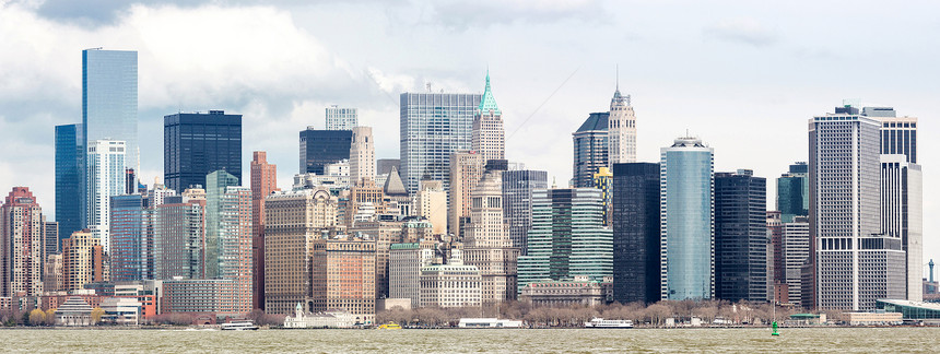 曼哈顿下城纽约市全景图片