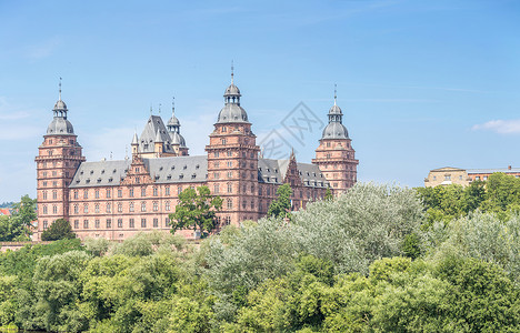 法兰克福约翰尼斯堡宫殿,阿什哈芬堡德国全景图片