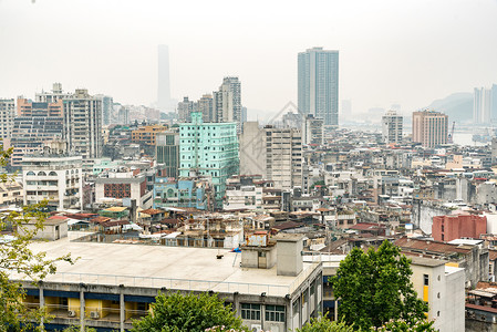 澳门老城城市景观天际线莫考现中国的部分背景图片