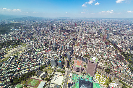 台北天际线台湾鸟瞰图图片