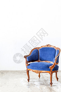 老式房间的蓝色沙发古典风格图片
