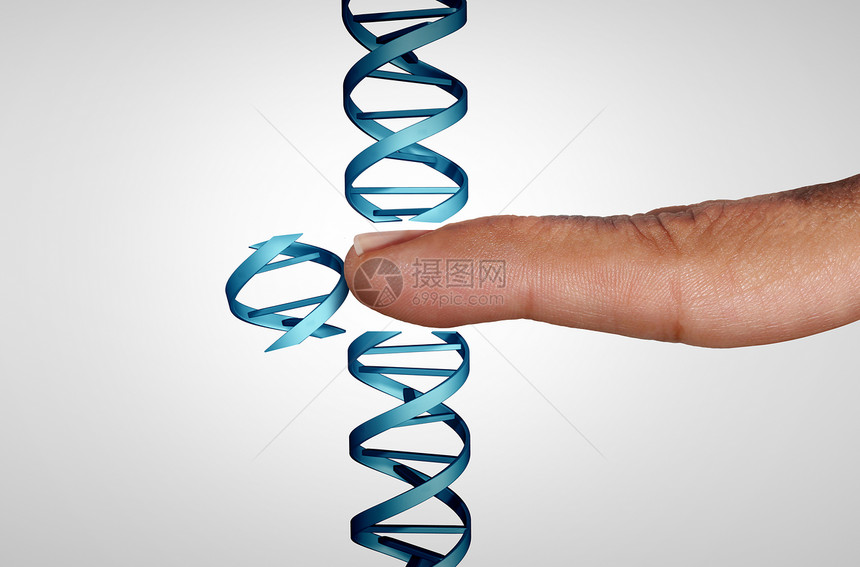 编辑基因基因操作CRISPR基因工程医学生物技术保健与DNA链与三维插图元素图片