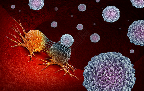 生物医学细胞癌症免疫治疗种人类免疫系统治疗,种生物医学生物医学肿瘤学治疗,利用人体的自然T细胞战斗特三维渲染背景
