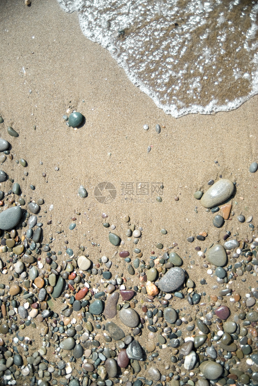 沙石水波图片