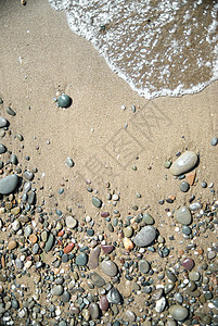沙石水波图片