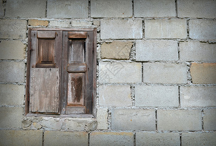 窗户的旧砖墙门高清图片素材