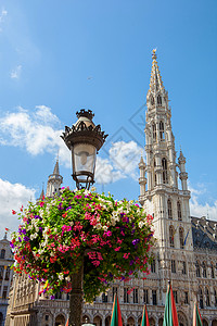 比利时布鲁塞尔大地方的市政厅大楼伟的地方的市政厅大楼图片