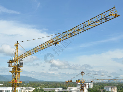 重机建筑工作进度背景