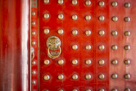中国红庙门的背景背景图片