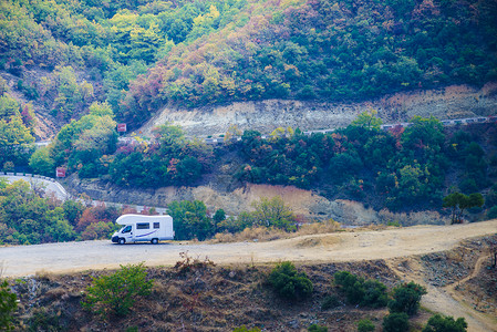 旅游度假旅游露营车洛基山流星希腊露营车山区流星希腊图片